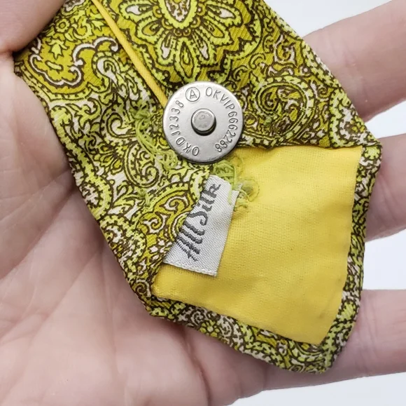 Vintage Handmade 100% Floral Silk & Metallic Green Medallion Bracelet - Picture 5 of 7